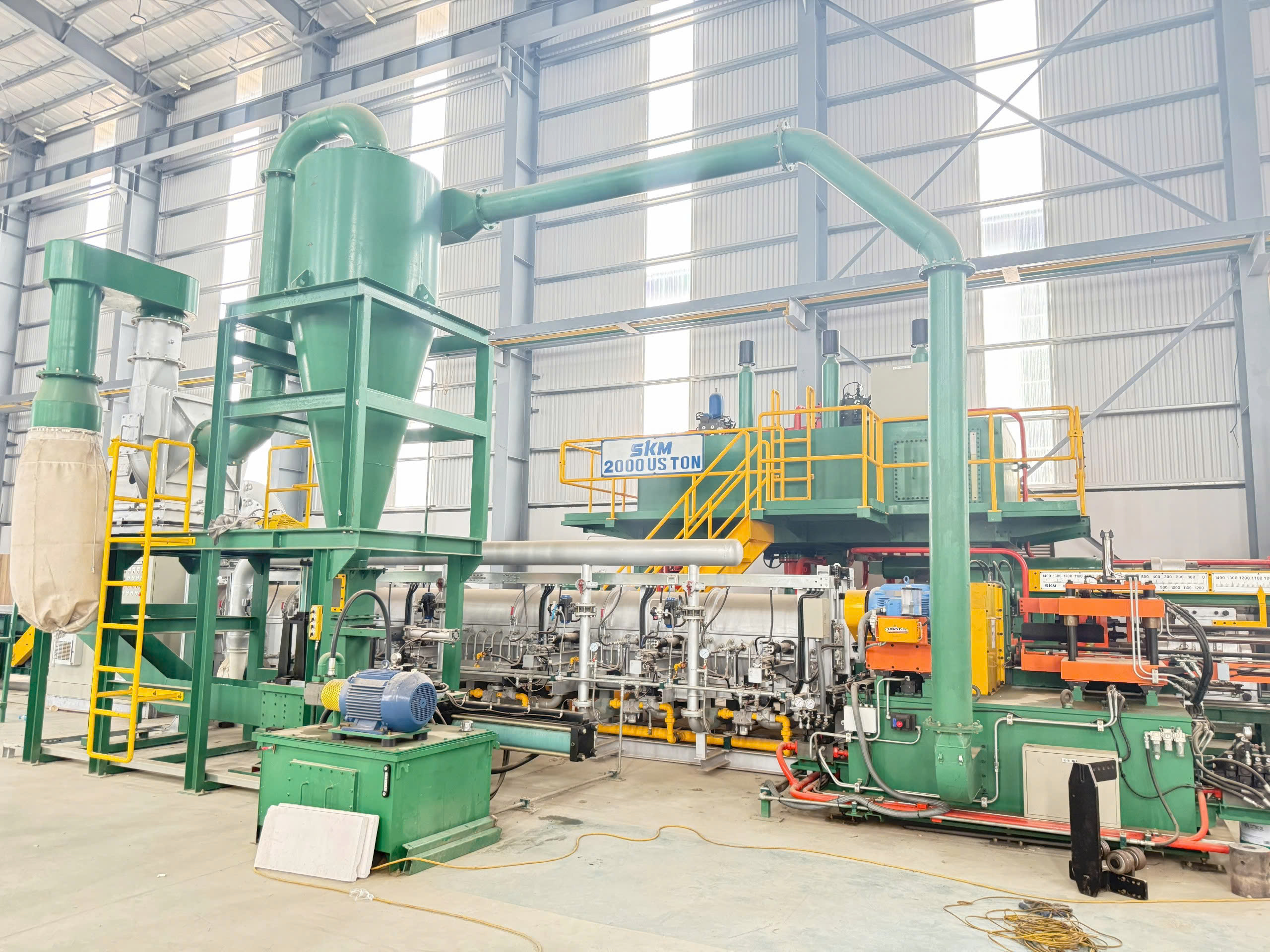 DÂY CHUYỀN ĐÙN NHÔM 2000 US TON
